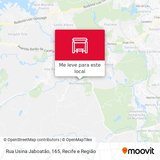 Rua Usina Jaboatão, 165 mapa