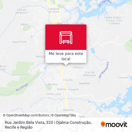 Rua Jardim Bela Vista, 320 | Djalma Construção mapa
