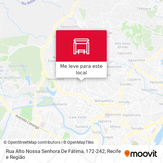 Rua Alto Nossa Senhora De Fátima, 172-242 mapa