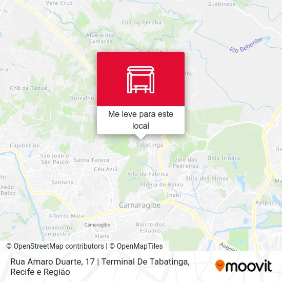 Rua Amaro Duarte, 17 | Terminal De Tabatinga mapa