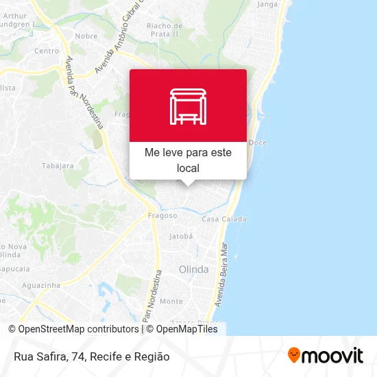 Rua Safira, 74 mapa