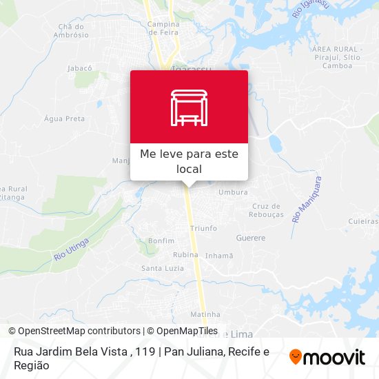 Rua Jardim Bela Vista , 119 | Pan Juliana mapa