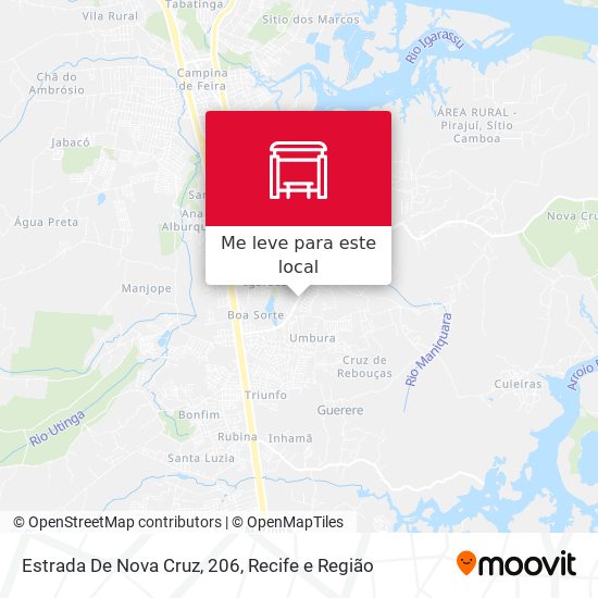 Estrada De Nova Cruz, 206 mapa