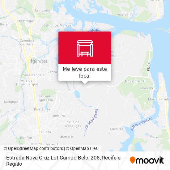 Estrada Nova Cruz Lot Campo Belo, 208 mapa