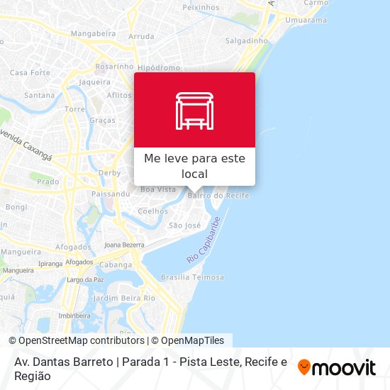 Av. Dantas Barreto | Parada 1 - Pista Leste mapa