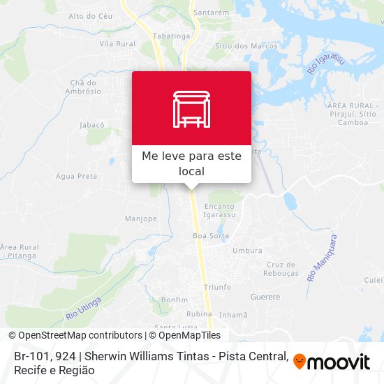 Br-101, 924 | Sherwin Williams Tintas - Pista Central mapa