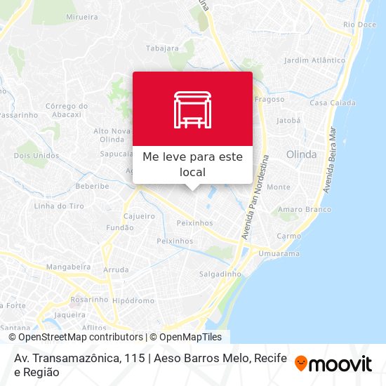 Av. Transamazônica, 115 | Aeso Barros Melo mapa