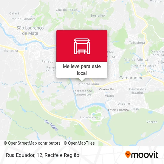Rua Equador, 12 mapa