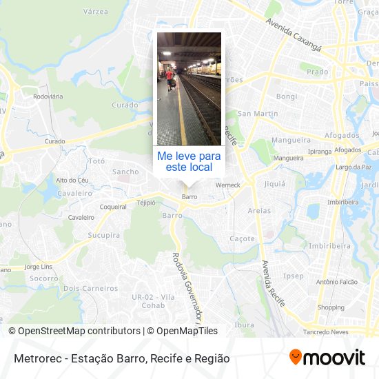 Metrorec - Estação Barro mapa