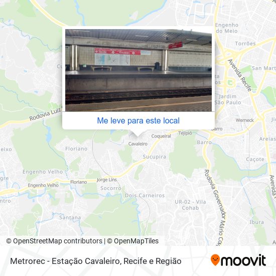 Metrorec - Estação Cavaleiro mapa