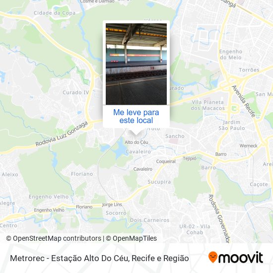 Metrorec - Estação Alto Do Céu mapa