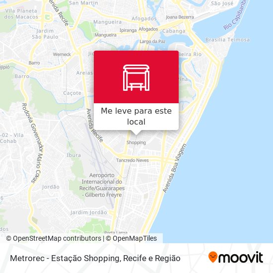 Metrorec - Estação Shopping mapa