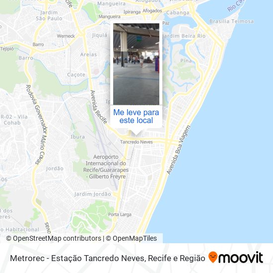 Metrorec - Estação Tancredo Neves mapa