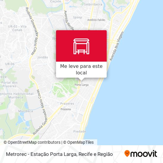 Metrorec - Estação Porta Larga mapa