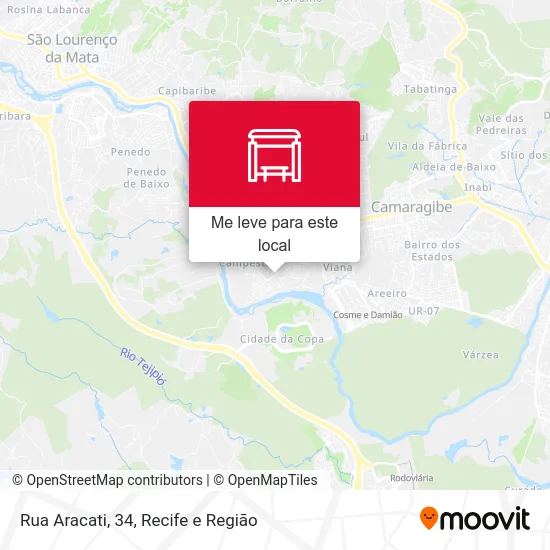 Rua Aracati, 34 mapa