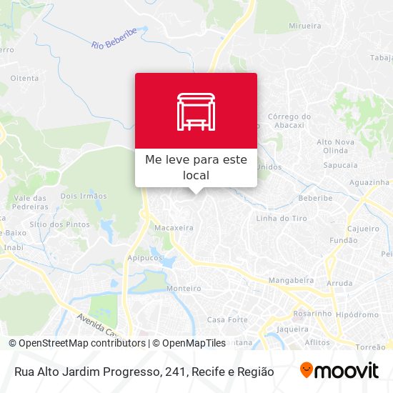 Rua Alto Jardim Progresso, 241 mapa