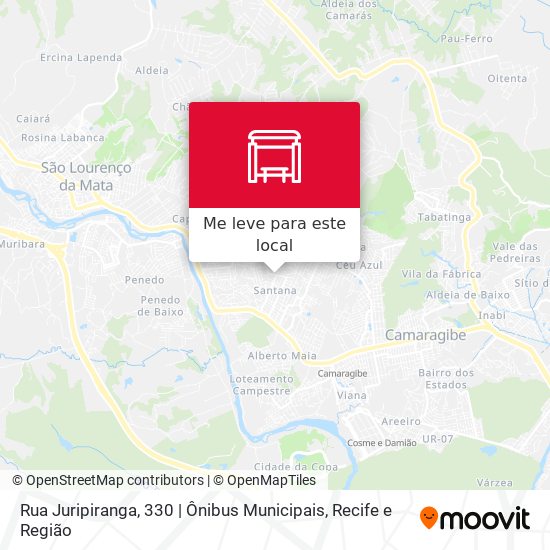 Rua Juripiranga, 330 | Ônibus Municipais mapa