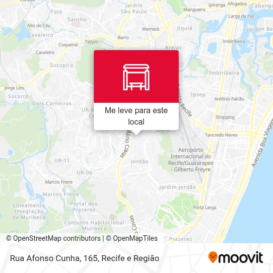 Rua Afonso Cunha, 165 mapa