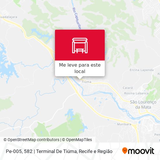Pe-005, 582 | Terminal De Tiúma mapa