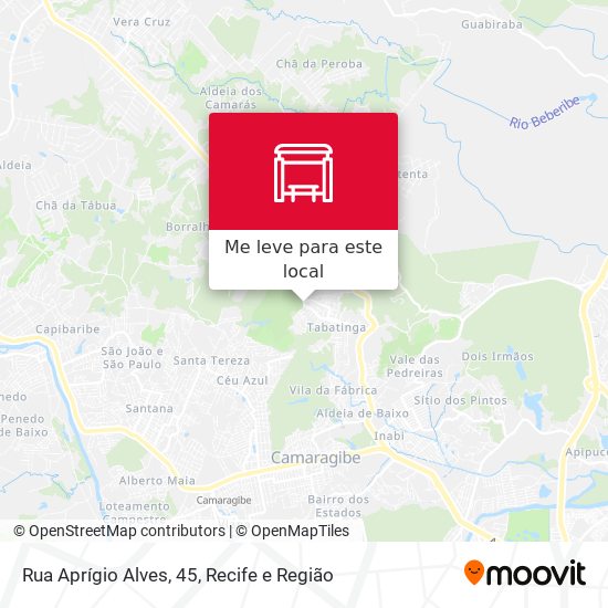 Rua Aprígio Alves, 45 mapa