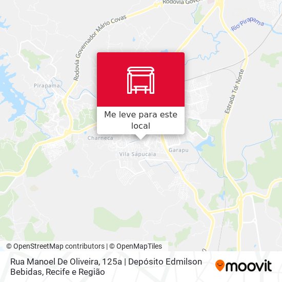 Rua Manoel De Oliveira, 125a | Depósito Edmilson Bebidas mapa