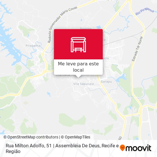 Rua Milton Adolfo, 51 | Assembléia De Deus mapa