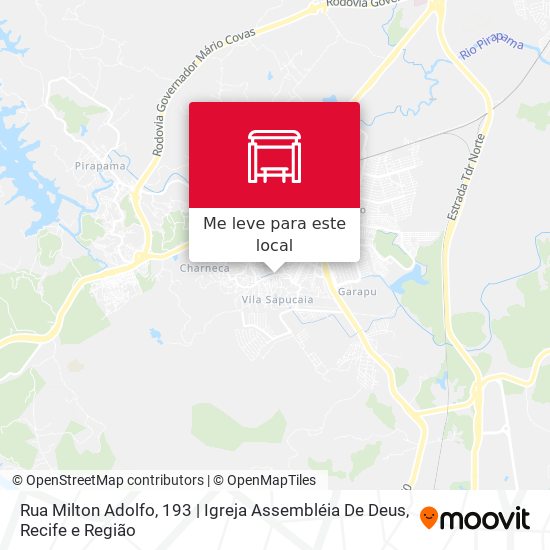Rua Milton Adolfo, 193 | Igreja Assembléia De Deus mapa