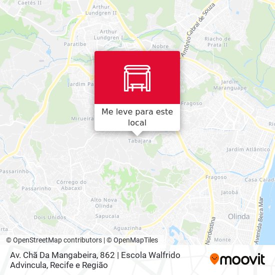 Av. Chã Da Mangabeira, 862 | Escola Walfrido Advincula mapa