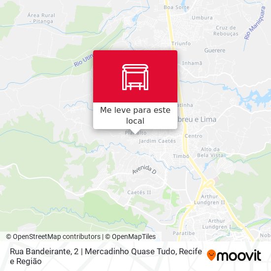 Rua Bandeirante, 2 | Mercadinho Quase Tudo mapa