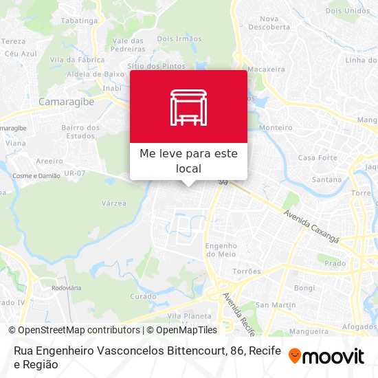 Rua Engenheiro Vasconcelos Bittencourt, 86 mapa
