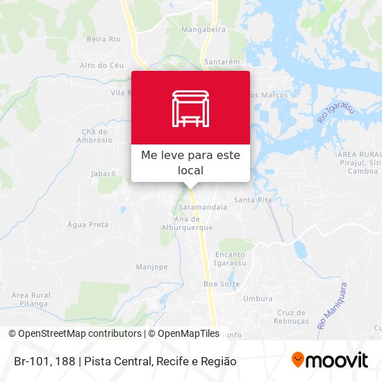 Br-101, 188 | Pista Central mapa