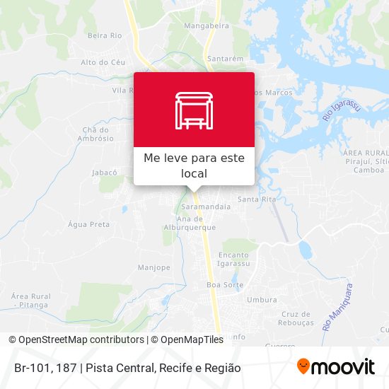 Br-101, 187 | Pista Central mapa