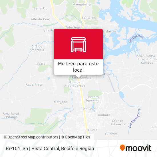 Br-101, Sn | Pista Central mapa
