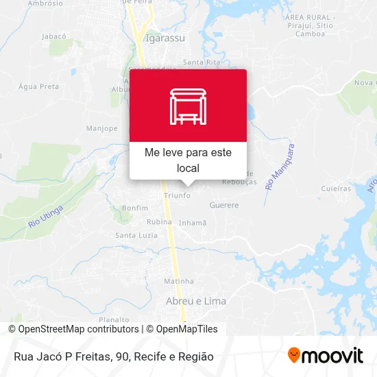 Rua Jacó P Freitas, 90 mapa