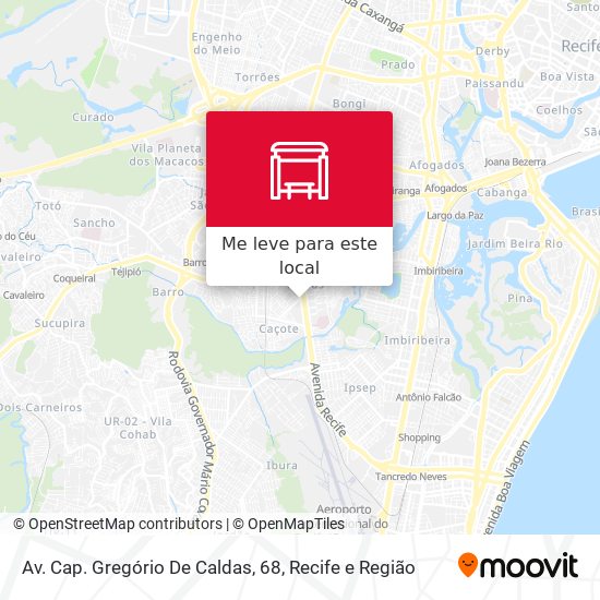 Av. Cap. Gregório De Caldas, 68 mapa