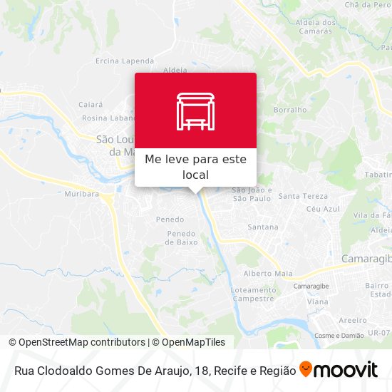 Rua Clodoaldo Gomes De Araujo, 18 mapa