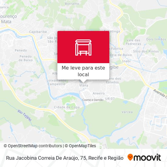 Rua Jacobina Correia De Araújo, 75 mapa