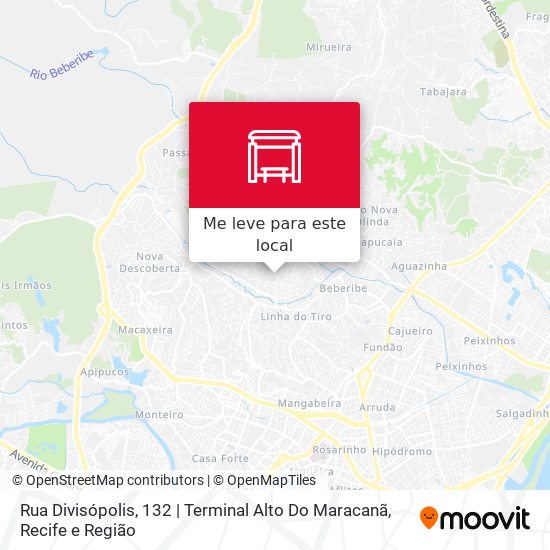 Rua Divisópolis, 132 | Terminal Alto Do Maracanã mapa