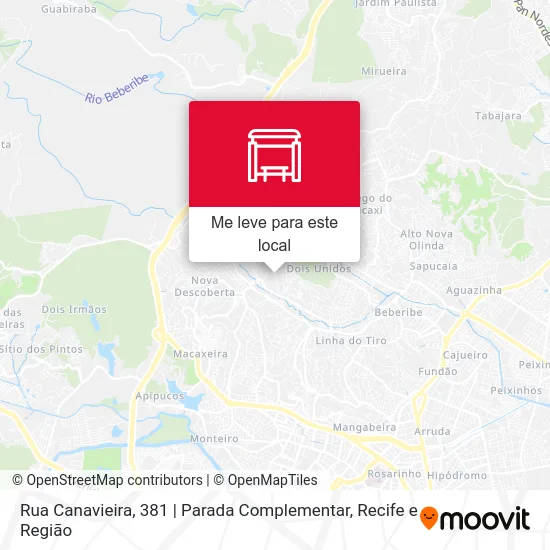 Rua Canavieira, 381 | Parada Complementar mapa