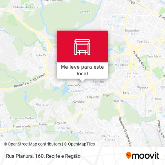 Rua Planura, 160 mapa