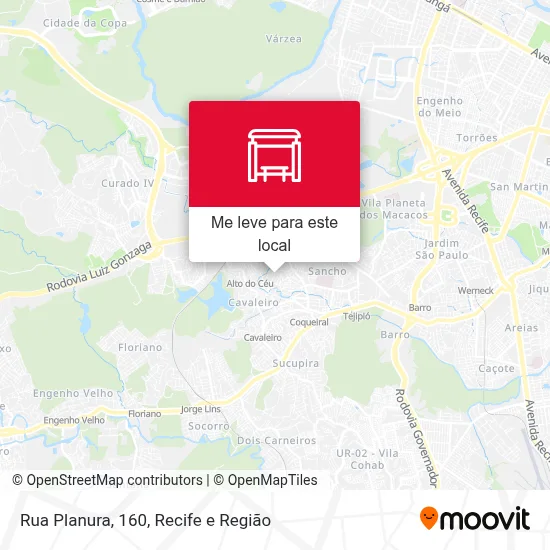 Rua Planura, 160 mapa