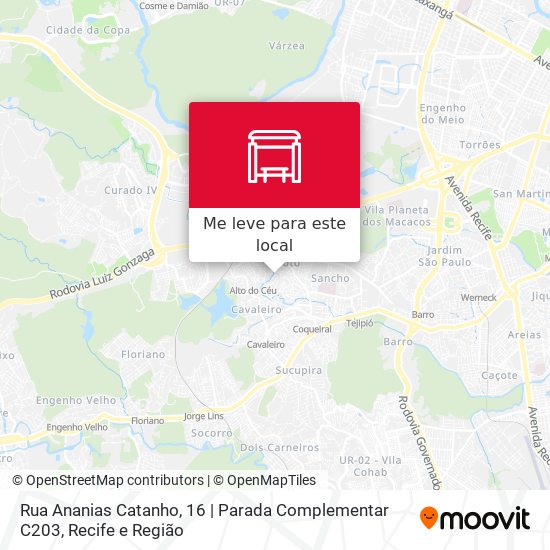 Rua Ananias Catanho, 16 | Parada Complementar C203 mapa