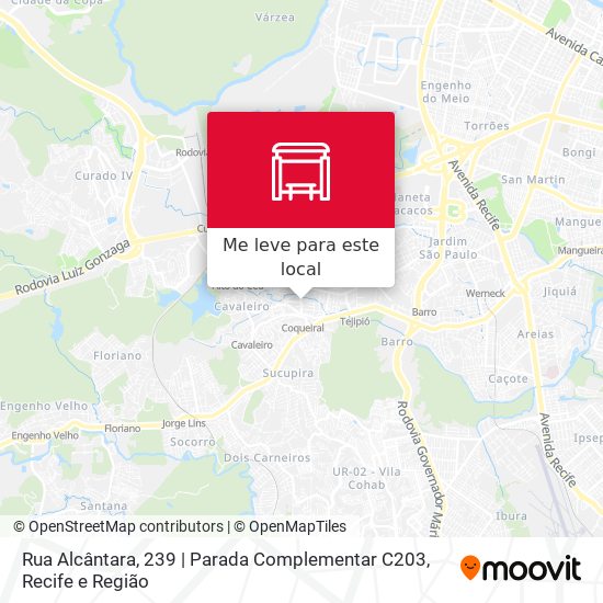 Rua Alcântara, 239 | Parada Complementar C203 mapa