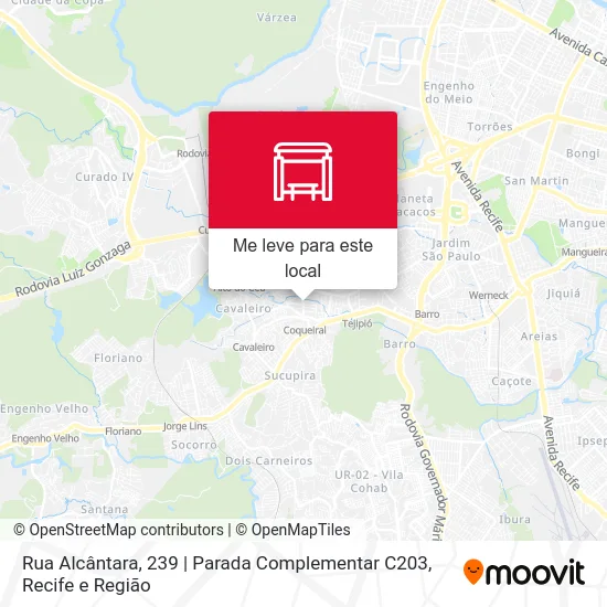 Rua Alcântara, 239 | Parada Complementar C203 mapa
