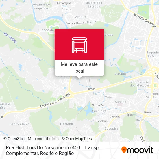 Rua Hist. Luís Do Nascimento 450 | Transp. Complementar mapa