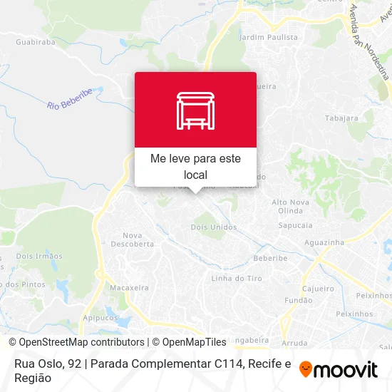 Rua Oslo, 92 | Parada Complementar C114 mapa