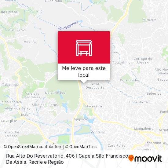 Rua Alto Do Reservatório, 406 | Capela São Francisco De Assis mapa