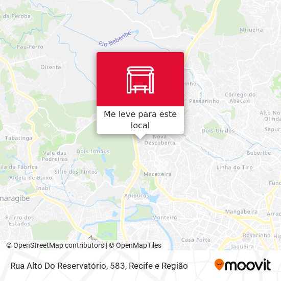 Rua Alto Do Reservatório, 583 mapa