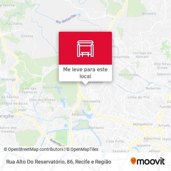 Rua Alto Do Reservatório, 86 mapa
