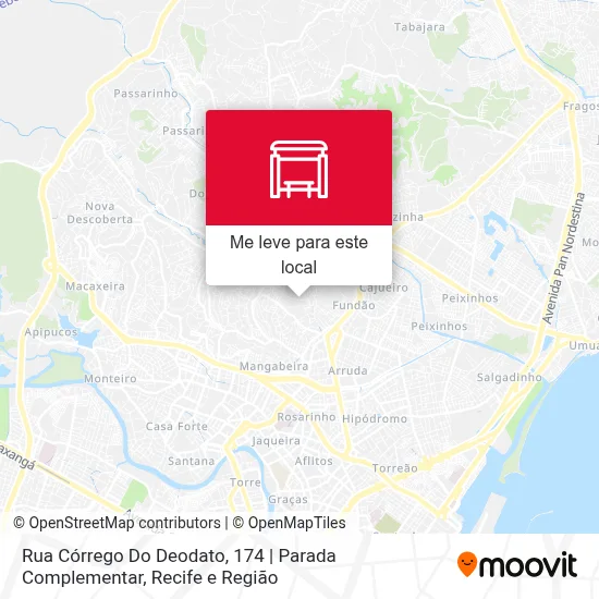 Rua Córrego Do Deodato, 174 | Parada Complementar mapa